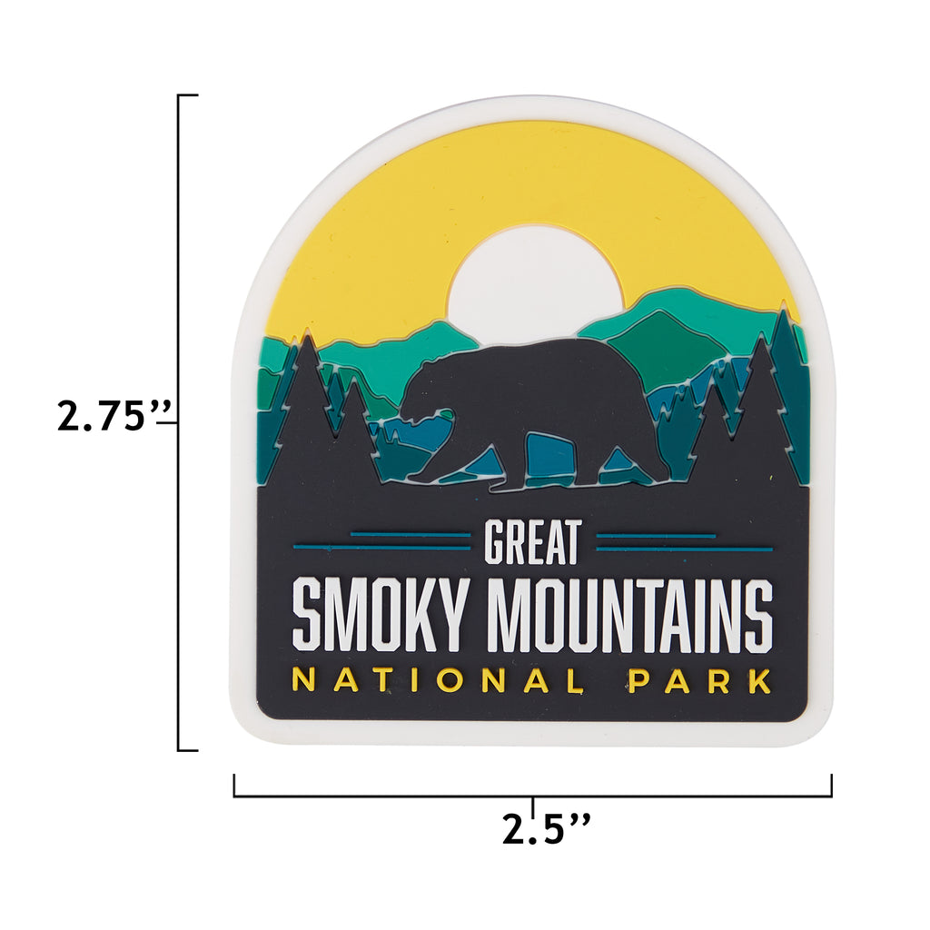 Great Smoky Mountains fridge magnet size information
