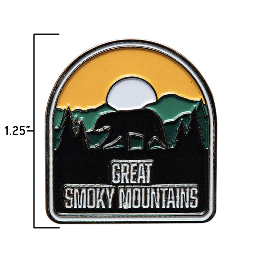 Great Smoky Mountain Pin size information