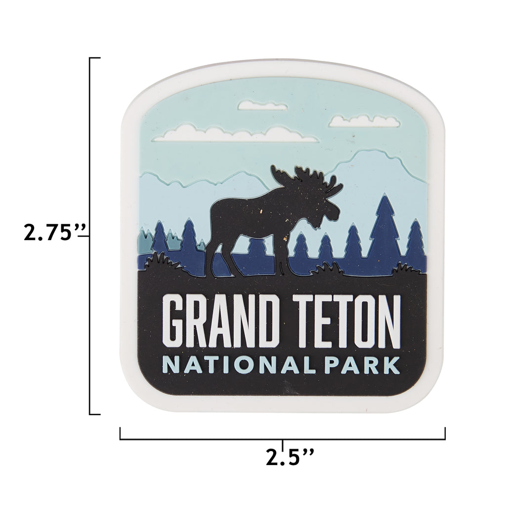 Grand Teton fridge magnet size information