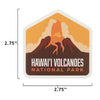 Hawaii Volcanoes sticker size information