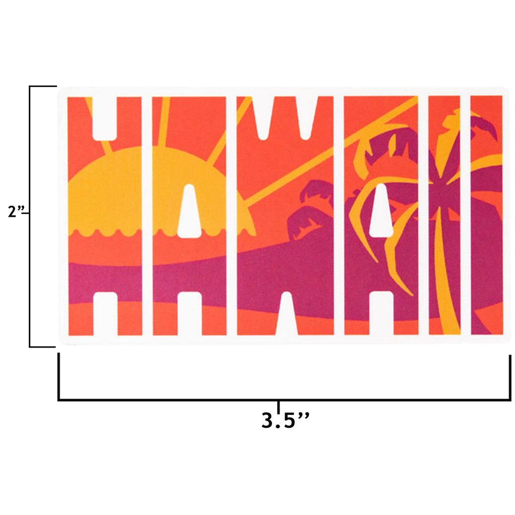 Hawaii sticker size information