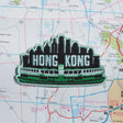 Hong Kong patch on a map background