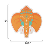 India sticker size information
