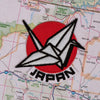 Japan patch on a map background