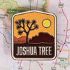 Joshua Tree pin on a map background