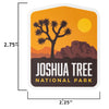 Joshua Tree sticker size information