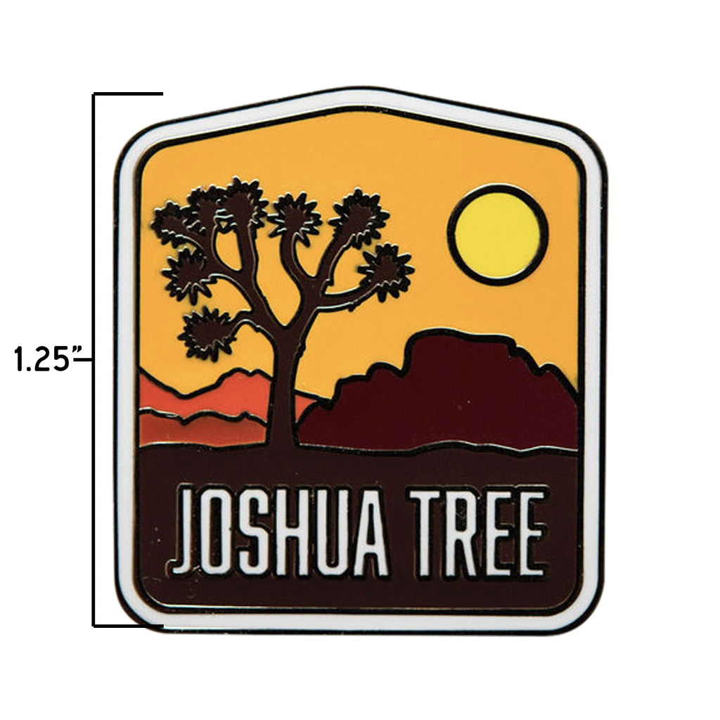 Joshua Tree pin size information