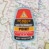 Key West Florida Fridge Magnet on a map background