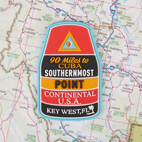 Key West Florida Fridge Magnet on a map background