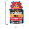 Key West Florida sticker size information