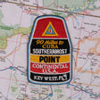Key West Florida patch on a map background