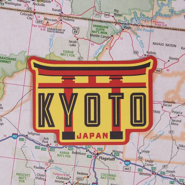 Kyoto Sticker on a map background
