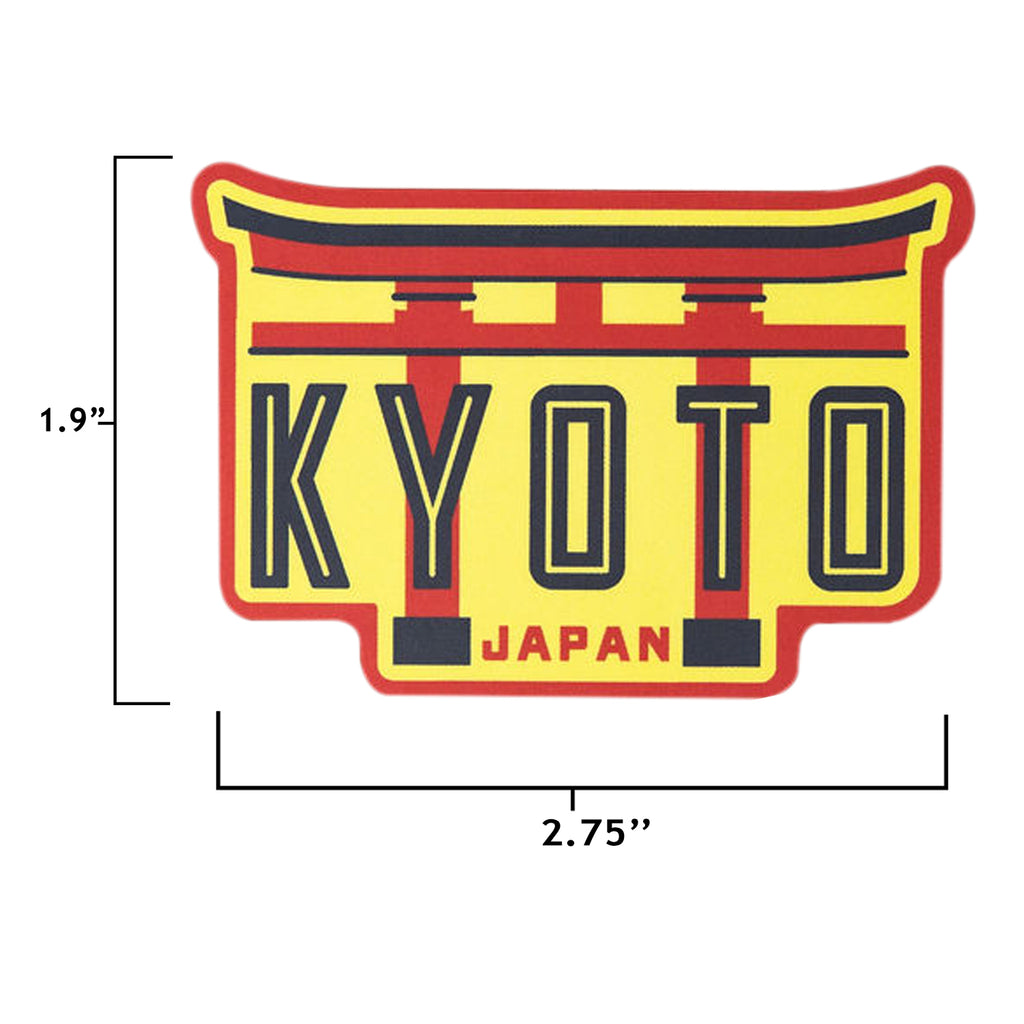 Kyoto sticker size information