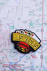 Las Vegas PVC Fridge Magnet on a map