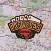 Las Vegas Sticker on a map background