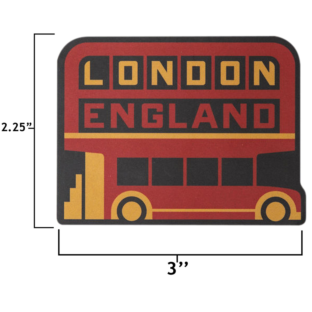 London sticker size information