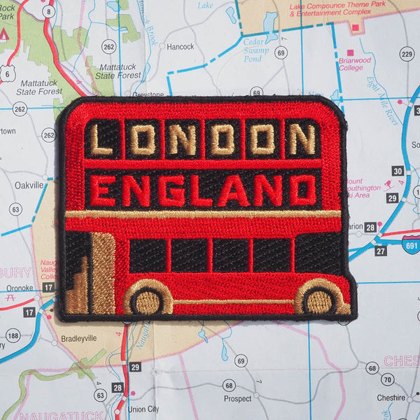 London patch on a map background