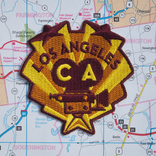 Los Angeles patch on a map background