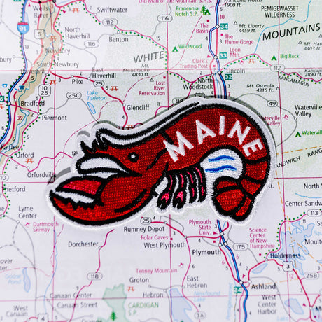 Maine patch on a map background