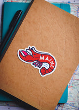 sticker on a notebook