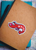 sticker on a notebook