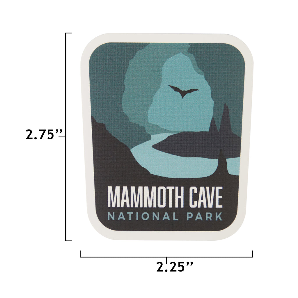 Mammoth Cave sticker size information