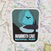 Mammoth Cave patch on a map background
