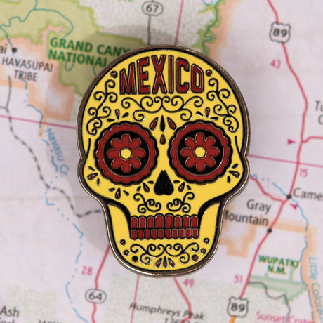 Mexico pin on a map background