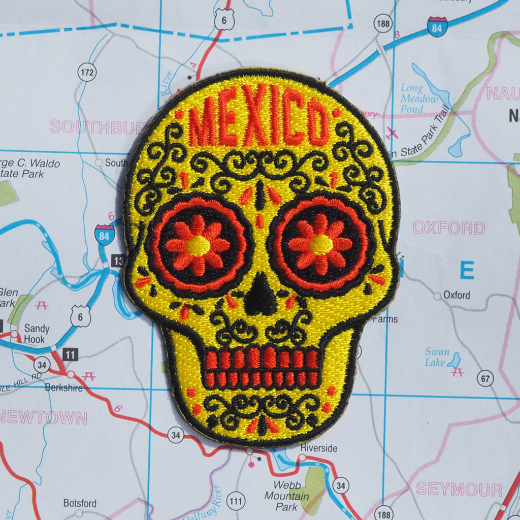 Mexico patch on a map background
