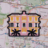 Miami patch on a map background