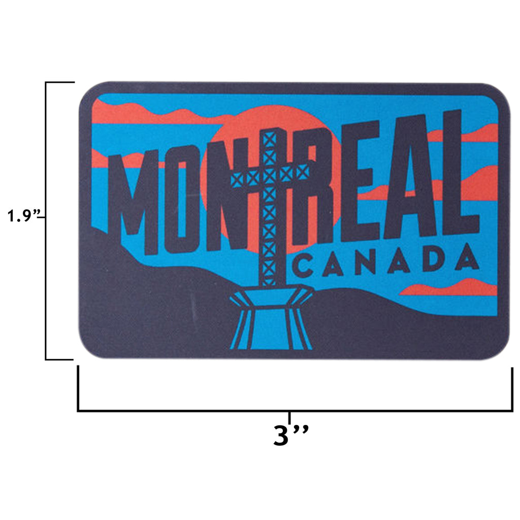 Montreal sticker size information