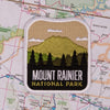 Mount Rainier patch on a map background