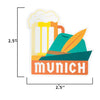 Munich sticker size information