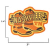 Nashville sticker size information