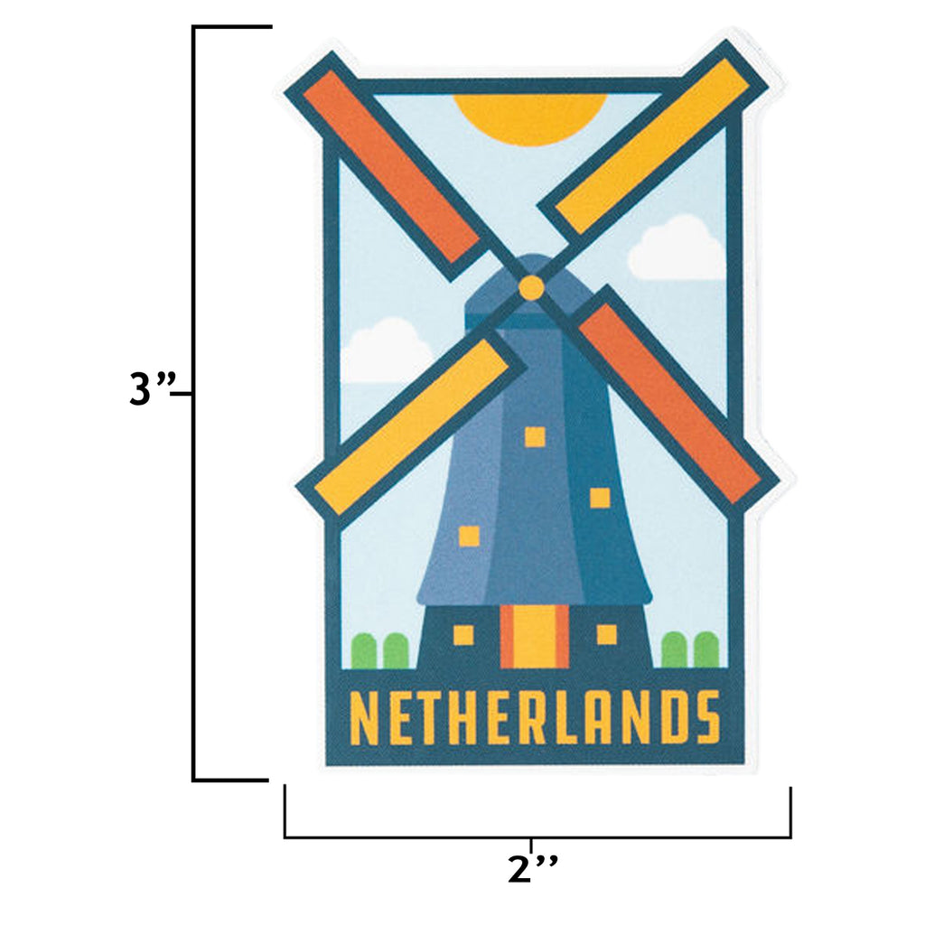 Netherlands sticker size information