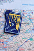 New York City PVC Fridge Magnet on a map