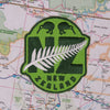 New Zealand Patch on a map background