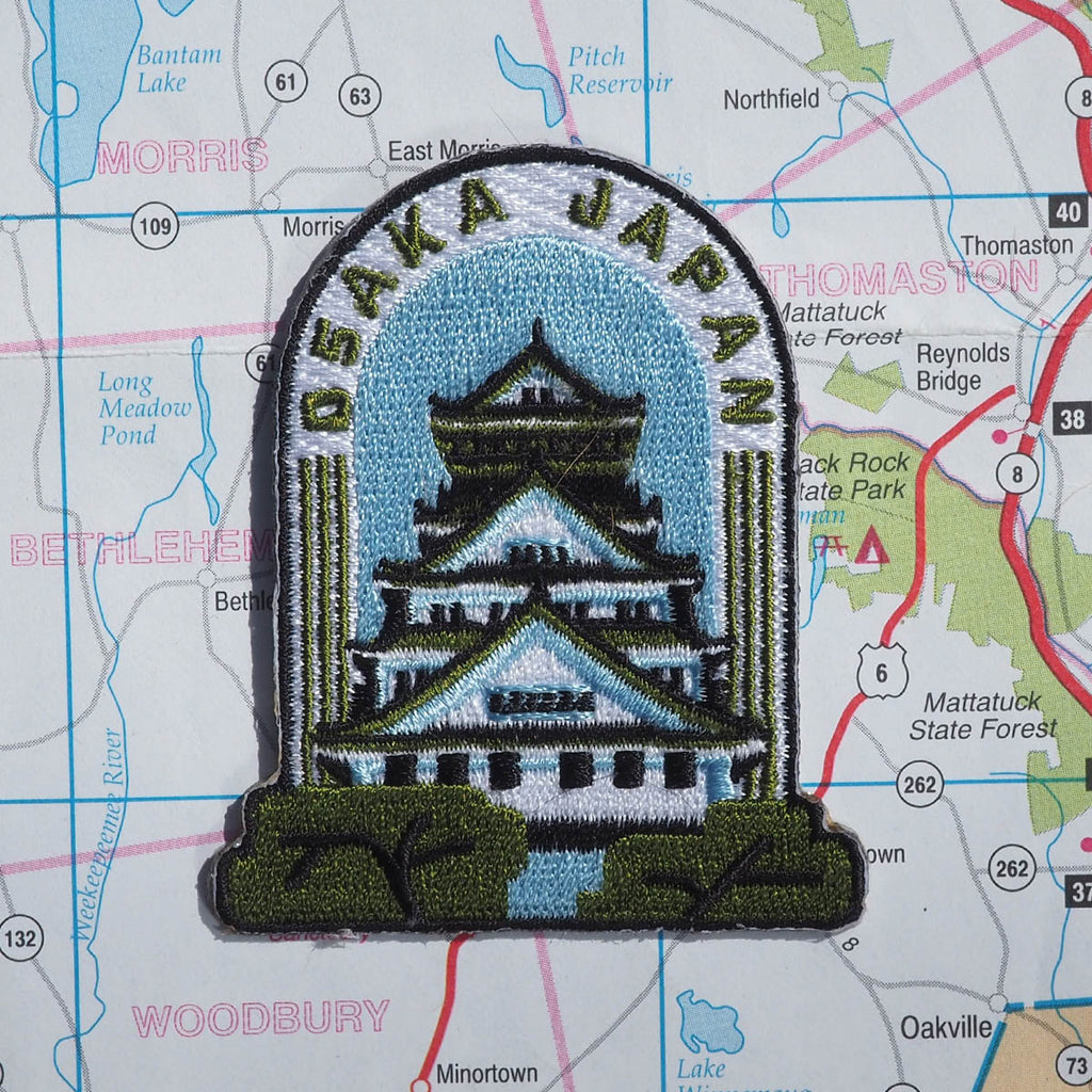 Osaka patch on a map background