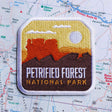 Petrified Forest patch on a map background