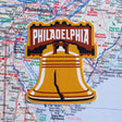 Philadelphia Sticker on a map background