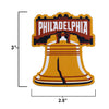 Philadelphia sticker size information