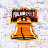 Philadelphia patch on a map background