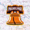 Philadelphia patch on a map background