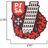 Pisa sticker size information