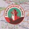 Prince Edward Island Sticker on a map background