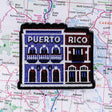 Puerto Rico patch on a map background
