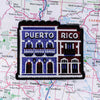 Puerto Rico patch on a map background