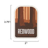 Redwood National Park Sticker size information