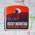 Rocky Mountain patch on a map background