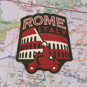 Rome Italy Sticker on a map background